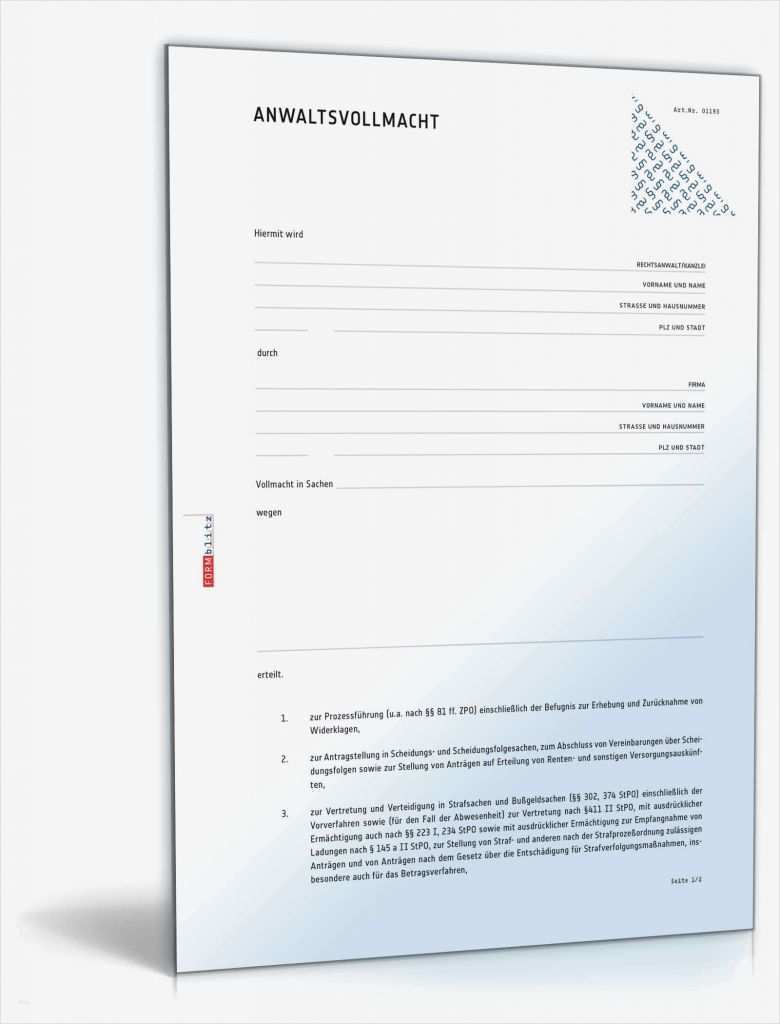 Patientenverfügung Vorlage Hübsch Anwaltsvollmacht