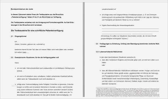 Patientenverfügung Word Vorlage Elegant Patientenverfuegung Zum Ausdrucken