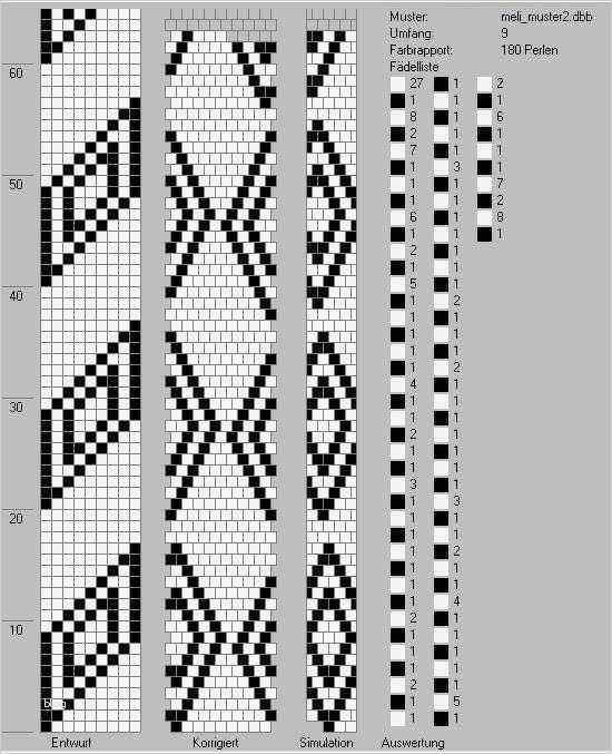 Perlenschmuck Vorlagen Kostenlos Angenehm Schlauchketten Häkeln Musterbibliothek Meli Muster2