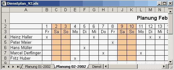 Personaleinsatzplan Vorlage Excel Genial Fice tools Dienstplan Mit Excel Erstellen Vba