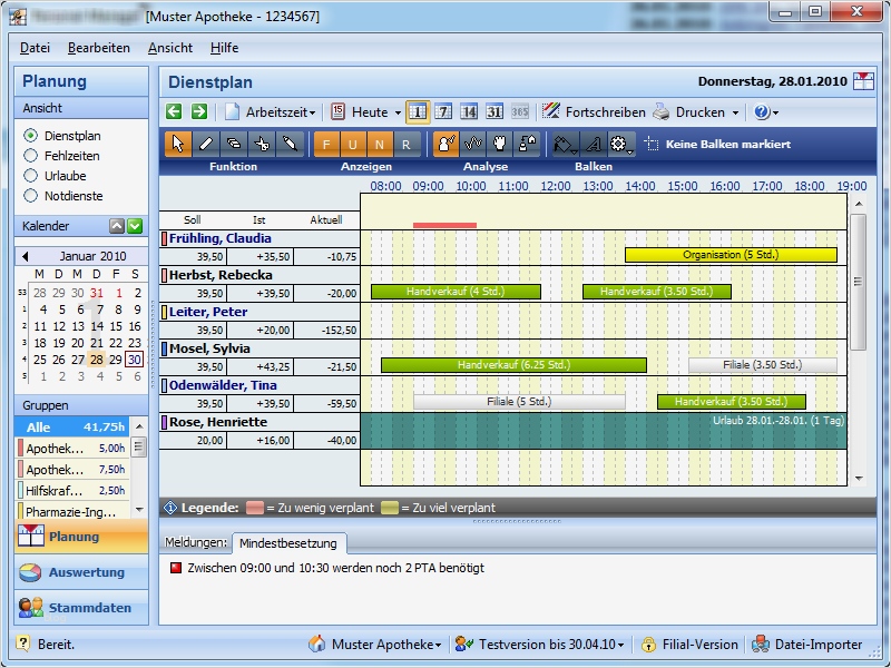 Personaleinsatzplanung Excel Vorlage Süß Personaleinsatzplanung Evas softwarelösungen Gmbh & Co