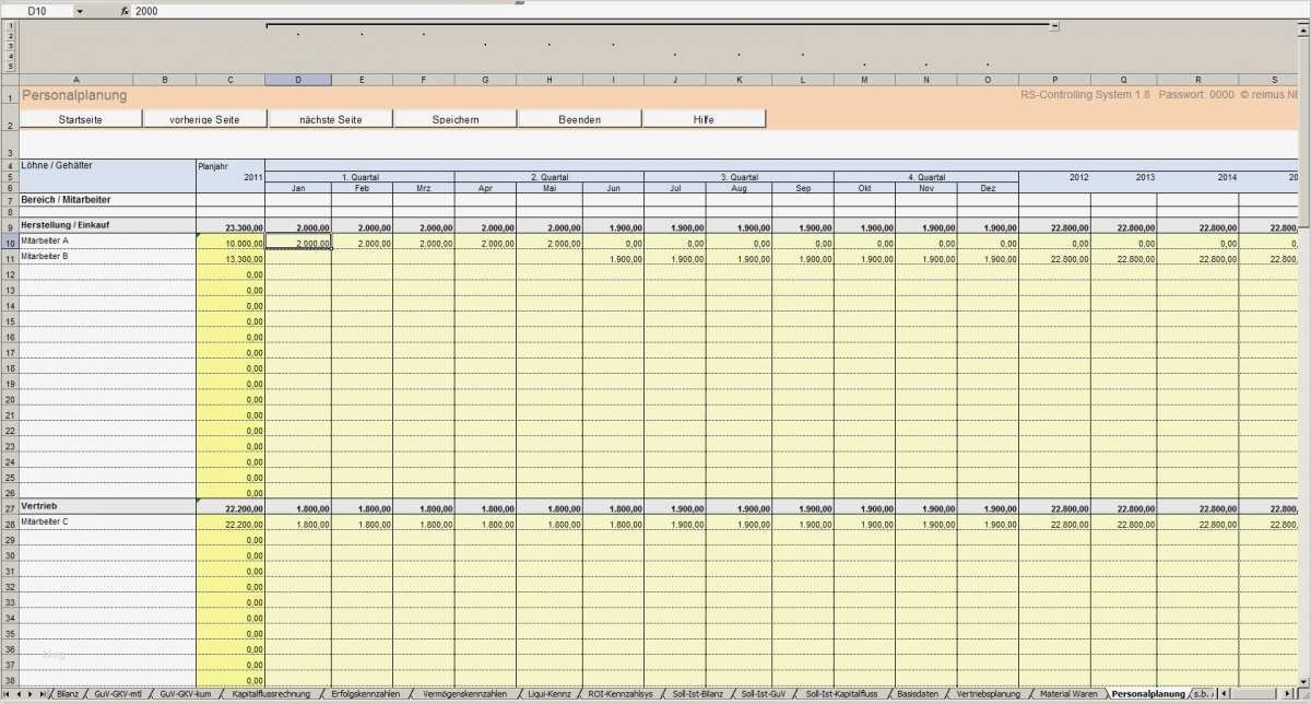 Personalplanung Excel Vorlage Kostenlos Schönste Excel tool Rs Controlling System