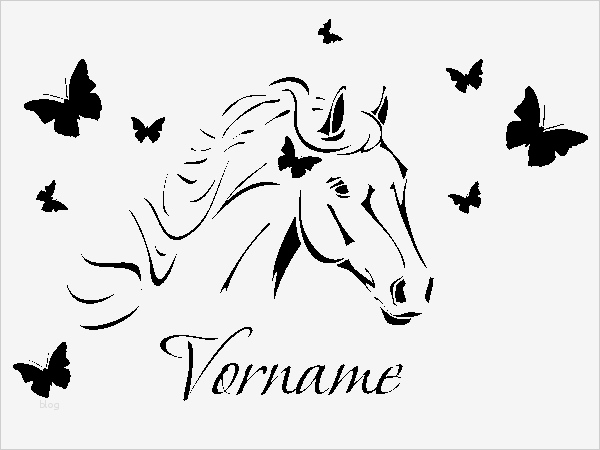 Pferd Vorlage Inspiration Wandtattoo Pferd Wunschname