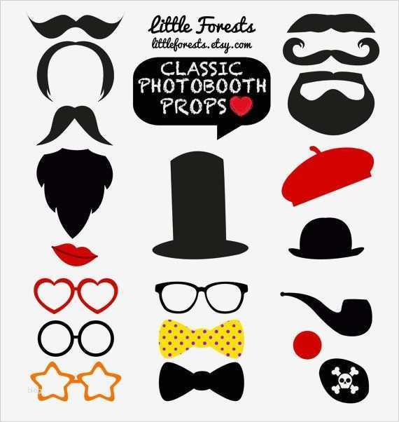 Photo Booth Requisiten Vorlagen Großartig Diy Booth Props Classic Moustaches Beards