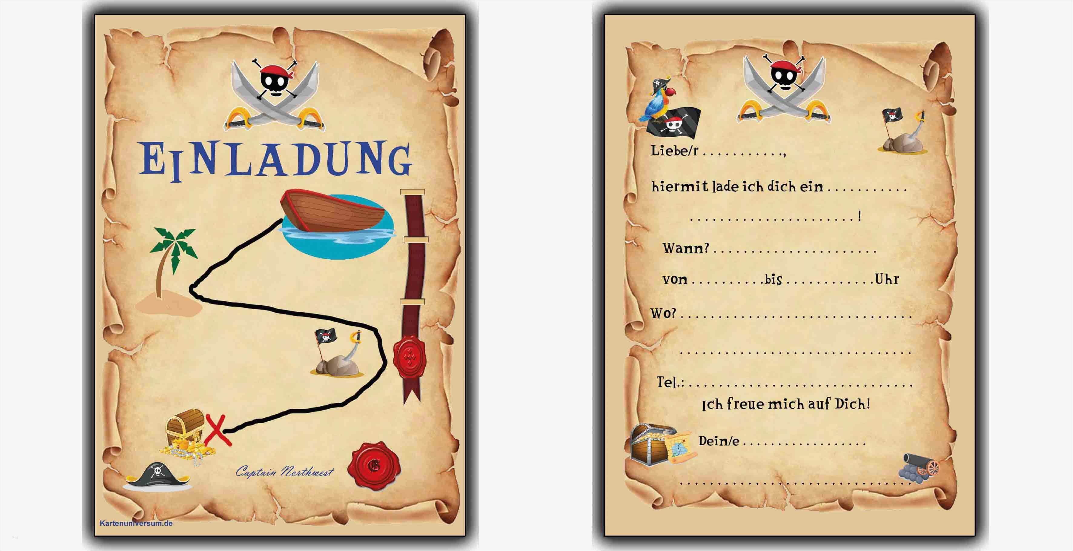 Piratenparty Einladung Vorlage Erstaunlich Einladungskarte Kindergeburtstag Kostenlos