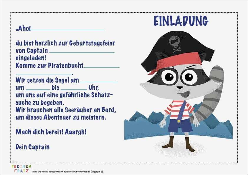 Piratensäbel Vorlage Genial Einladung "frecher Fratz" – Frecher Fratz