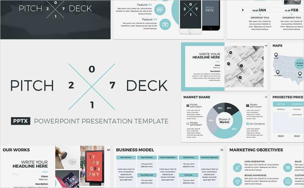 Pitch Deck Vorlage Schönste Pitch Deck 2017 Powerpoint Template