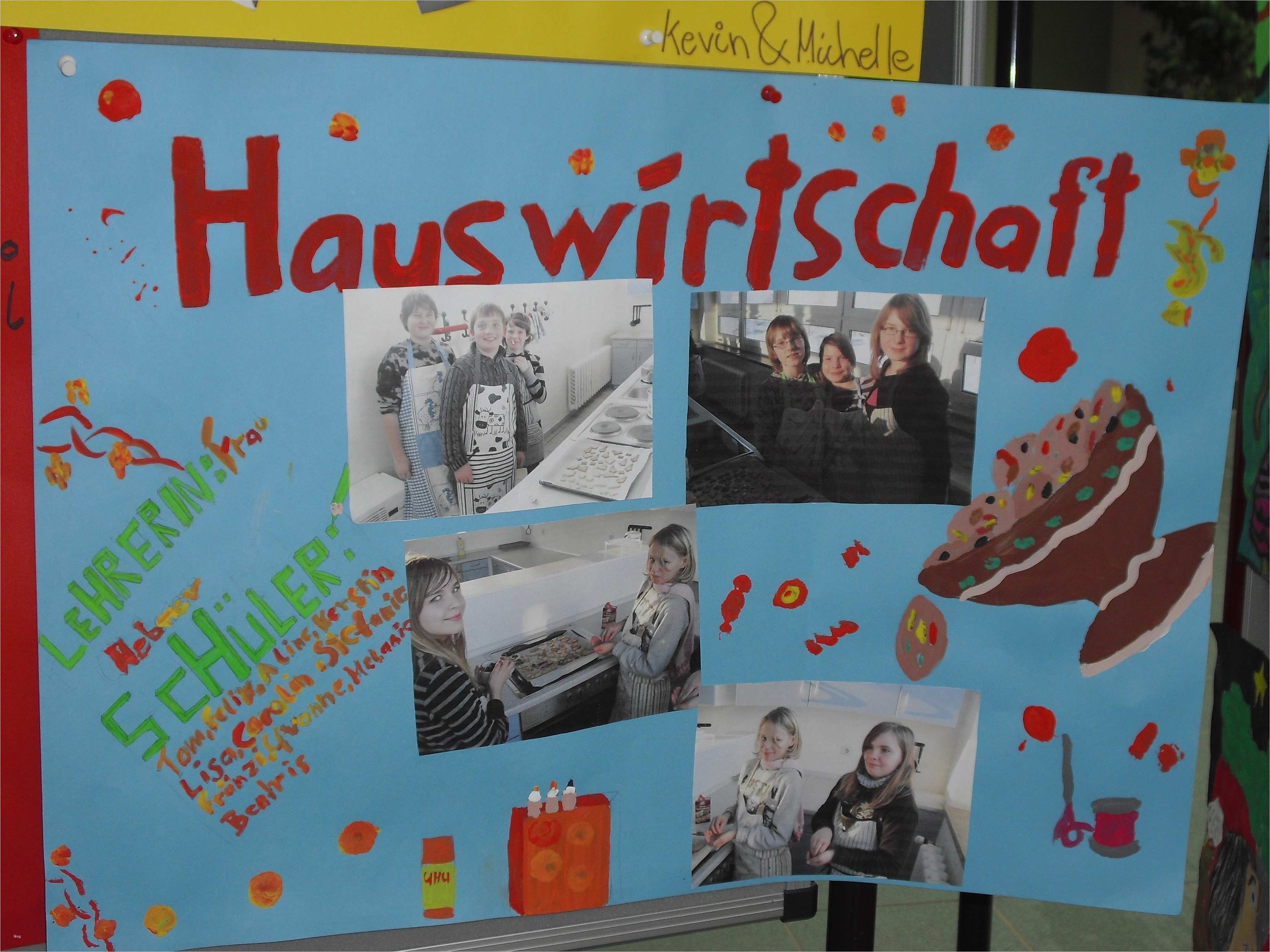 Plakat Gestalten Schule Vorlage Genial Hauswirtschaft