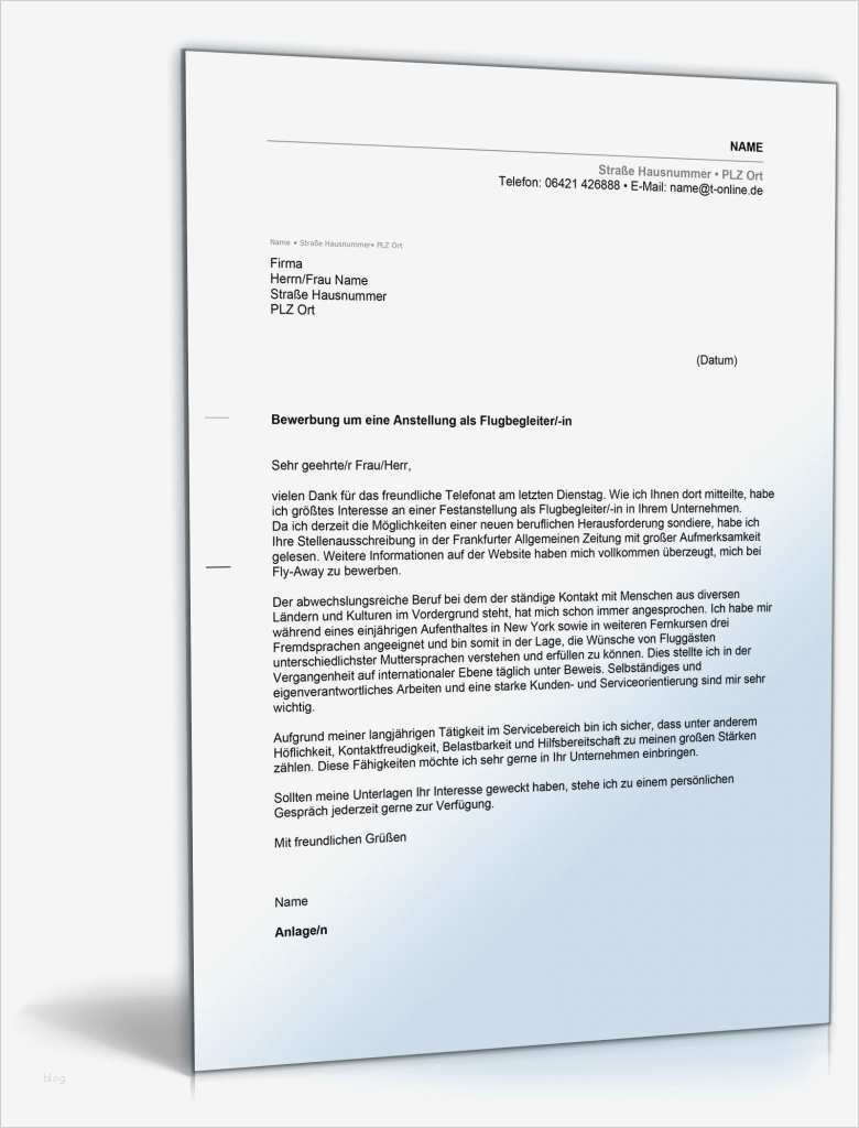 Planet Beruf Lebenslauf Vorlage Großartig Anschreiben Bewerbung Flugbegleiter In