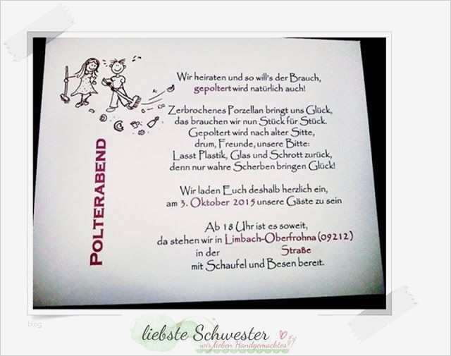 53 Schönste Polterabend Flyer Vorlagen Abbildung 2 Die 25 besten Ideen zu Polterabend Einladung auf