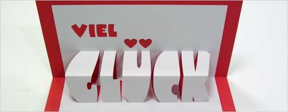 Pop Art Bilder Vorlagen Best Of Pop Up Karte Aus Papier Viel Glück Im 3d Design