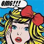 Pop Art Bilder Vorlagen Schön Pop Art Woman Omg Sign — Stock Vector © Gal Amar