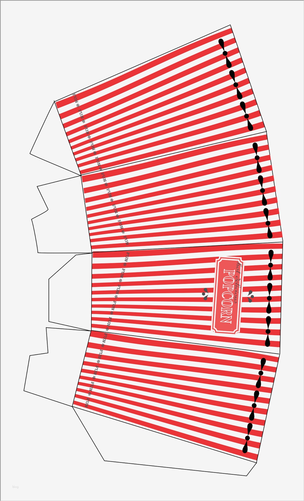 Popcorn Tüten Vorlage Wunderbar Popcorn Schachtel Basteln Pinterest