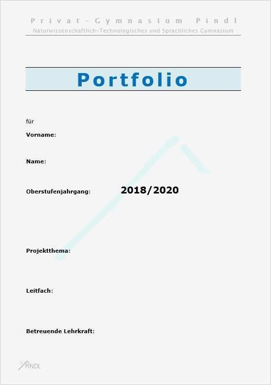Portfolio Deckblatt Vorlage Erstaunlich Vorlagen Und Downloads Privat Gymnasium Pindl Regensburg