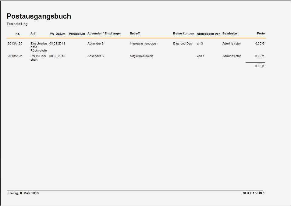 Posteingangsbuch Excel Vorlage Genial Postausgangsbuch Kurzliste World Of Rechnungsprofi