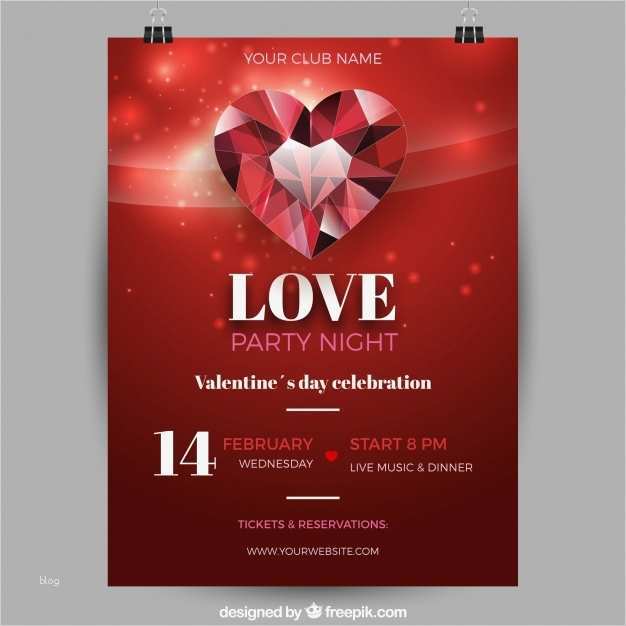 Poster Vorlage Elegant Realistische Valentinstag Flyer Poster Vorlage