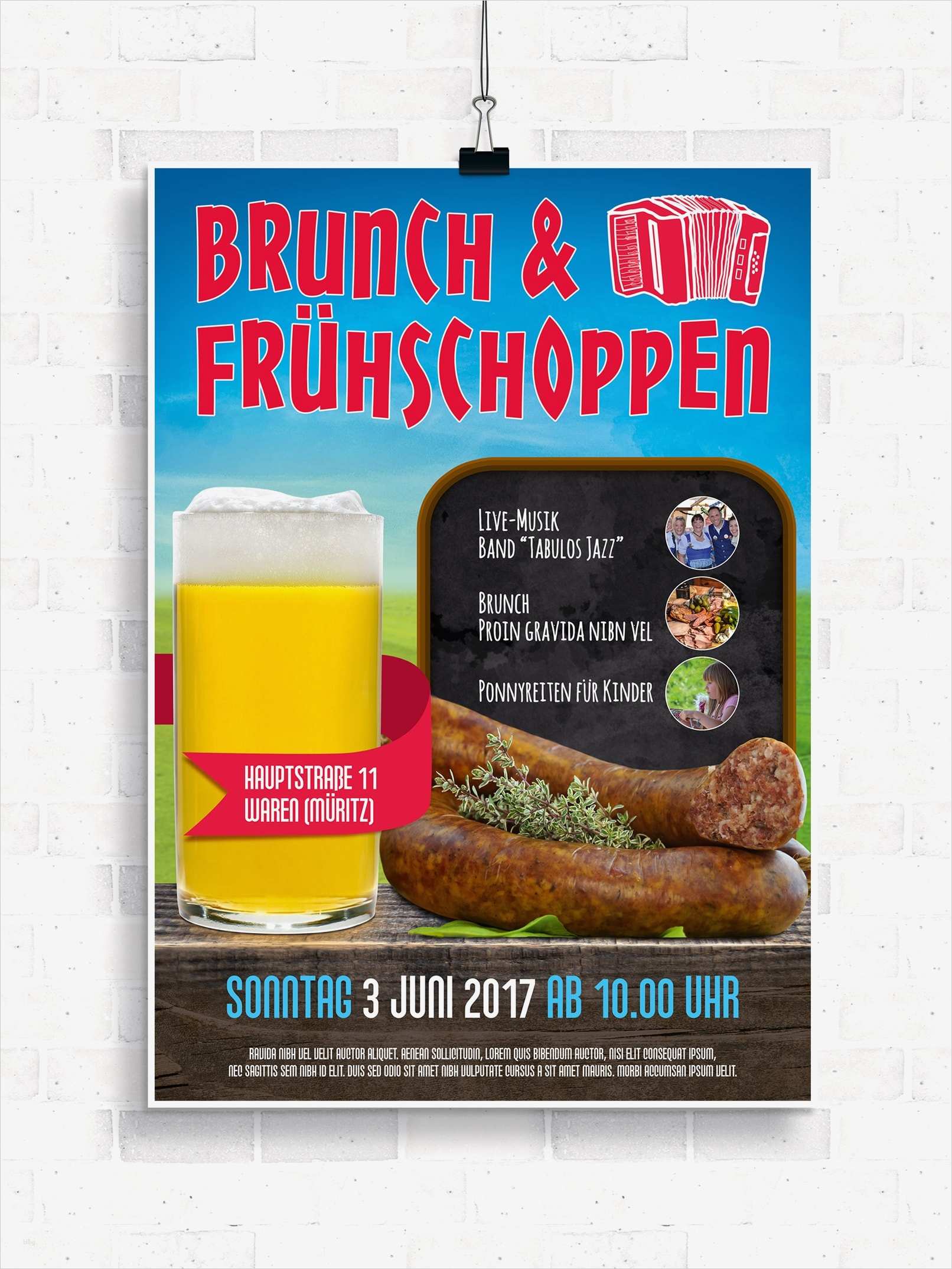 Poster Vorlagen Kostenlos Hübsch Flyer Vorlagen Für Osterbrunch Und Frühschoppen Download