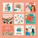 Poster Vorlagen Kostenlos Schönste Schönen Muttertag Vektor Vorlagen Für Karte Poster