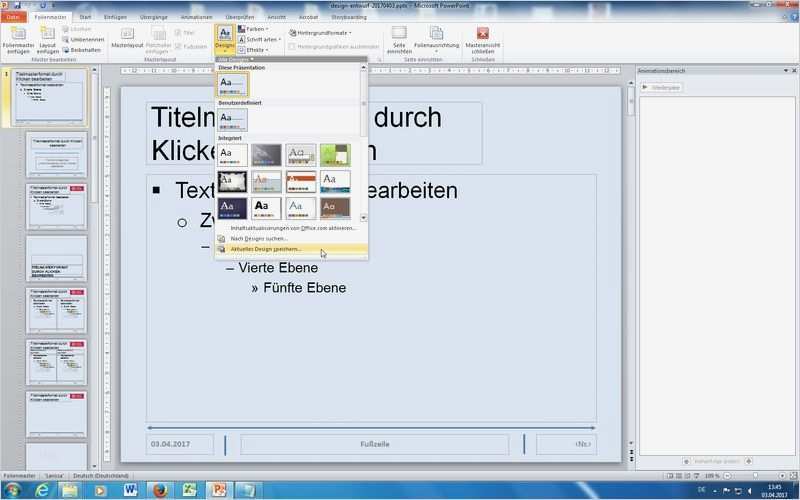 Powerpoint 2010 Vorlagen Speicherort Wunderbar Powerpoint Tu Bs 03 04 17