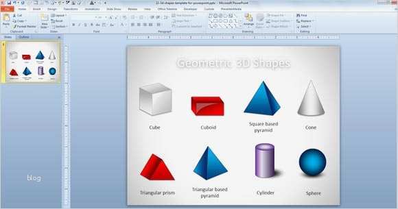 Powerpoint 3d Vorlagen Schönste Free 3d Geometric Shapes Template for Powerpoint Presentations