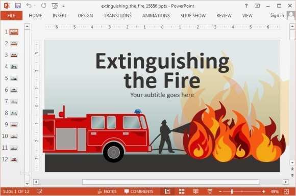 Powerpoint Feuerwehr Vorlage Wunderbar Animierte Feuerwehr Powerpoint Vorlagen