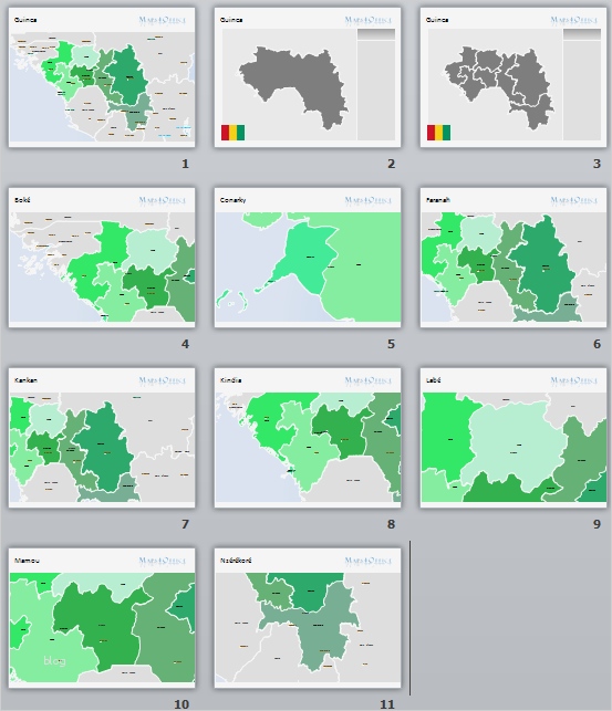 Powerpoint Vorlage Bearbeiten Fabelhaft Guinea Karte Regionen Powerpoint Vektor Vorlage Maps4office
