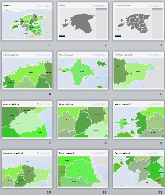 Powerpoint Vorlage Bearbeiten Gut Estland Landkreise Karte Powerpoint Vektor Vorlage