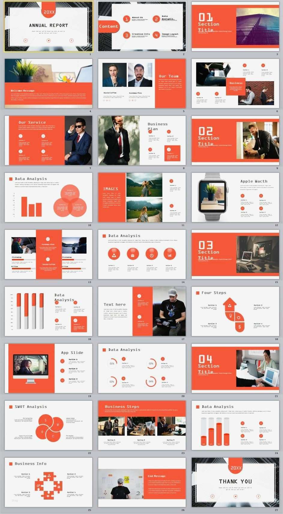 27 Creative infographics annual report PowerPoint