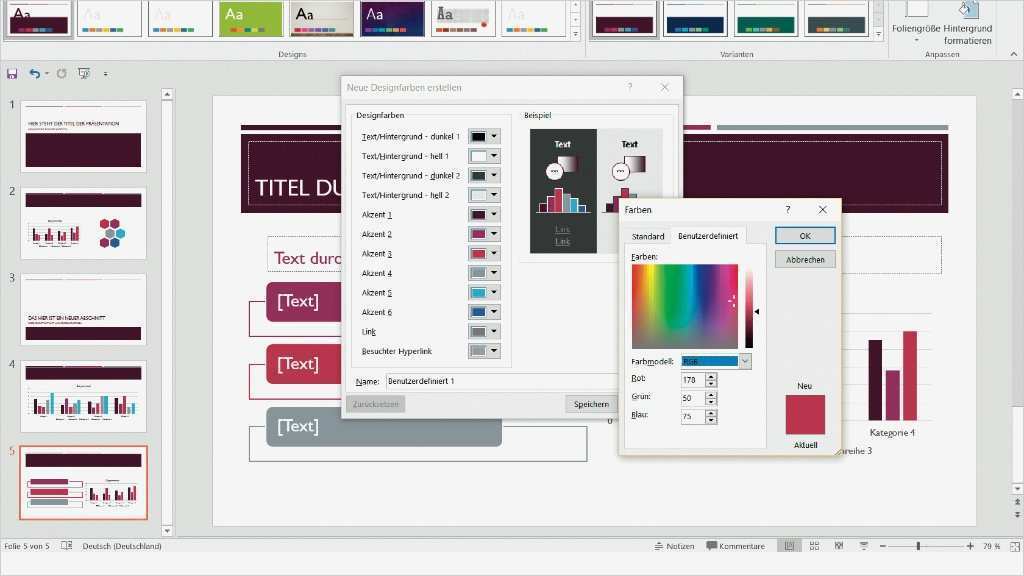 Individuelle Vorlagen für PowerPoint Präsentationen