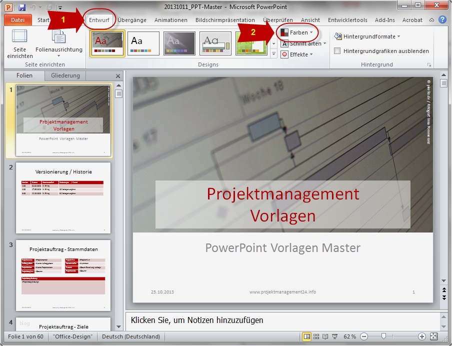 Powerpoint Vorlagen Selbst Erstellen Wunderbar Projektmanagement24 Blog Farben Der Powerpoint Vorlagen
