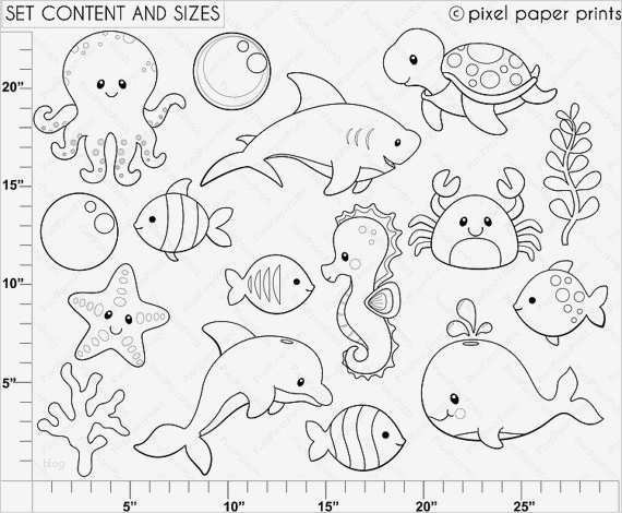 Ppp Vorlagen Cool Sea Animals Digital Stamps Clipart