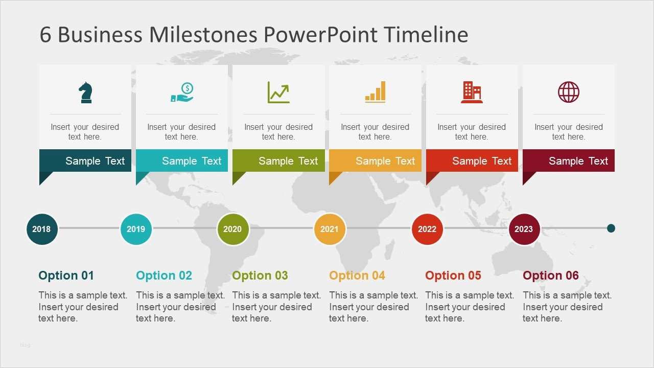 Ppt Vorlage Timeline Cool 6 Business Milestones Powerpoint Timeline