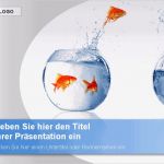 Ppt Vorlagen Cool Powerpoint Vorlage Goldfische Blau sofort Download
