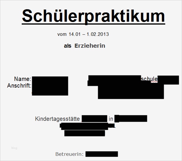 Praktikumsbericht 9 Klasse Gymnasium Vorlage Luxus Praktikumsmappe Deckblatt Schule Beruf Praktikum