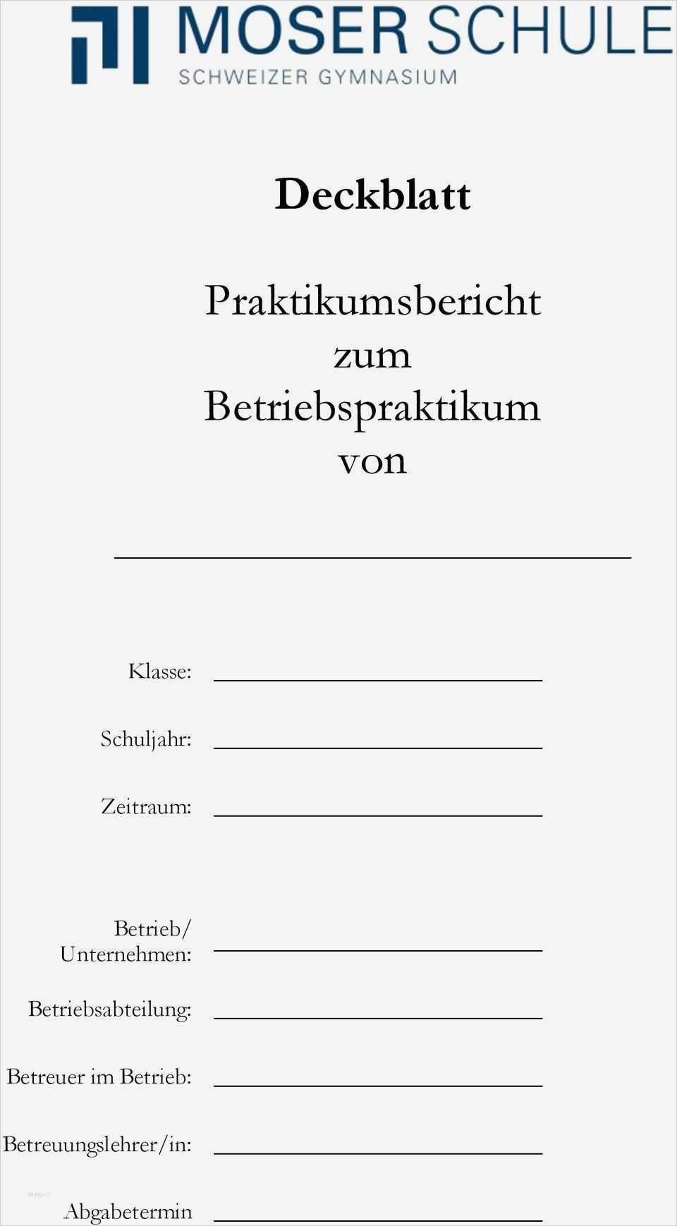 Praktikumsbericht Kfz Mechatroniker Vorlage Erstaunlich Praktikumsbericht Muster 9 Klasse 15 Deckblatt R Rs