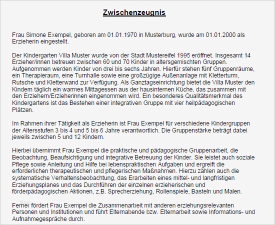 Praktikumsbeurteilung Vorlage Süß Zwischenzeugnis Sehr Gut Erzieherin Vorlage Als Download