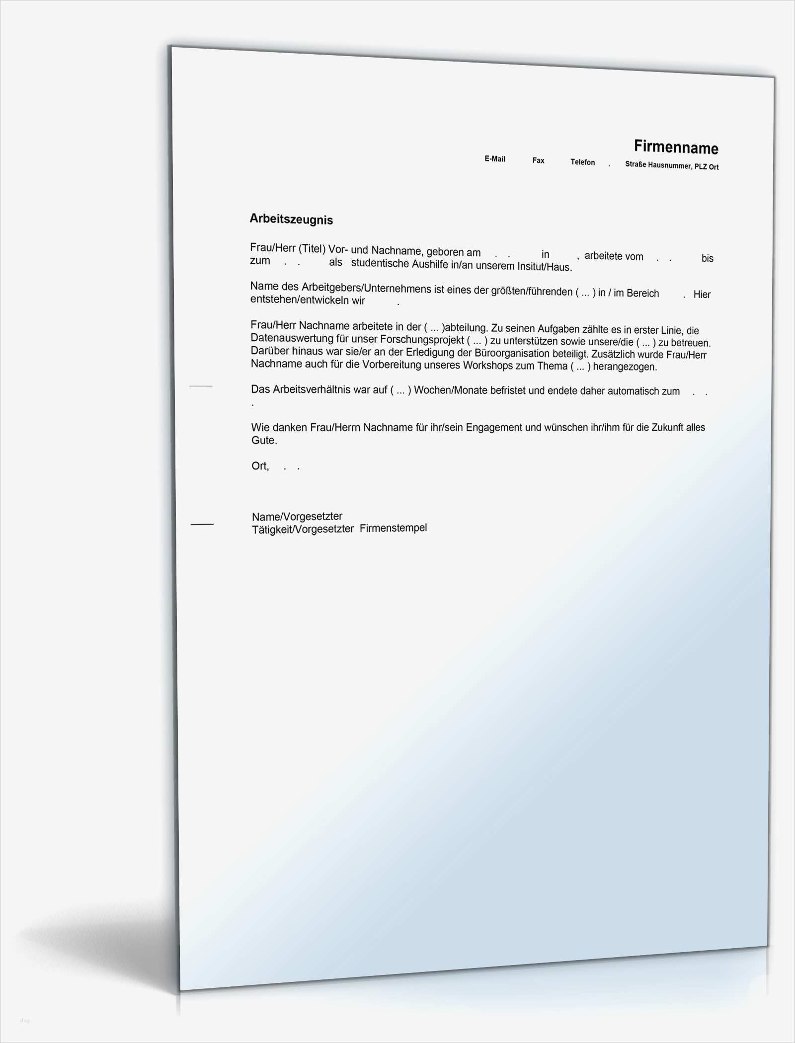 Praktikumszeugnis Vorlage Word Bewundernswert Einfaches Arbeitszeugnis Studentische Hilfskräfte