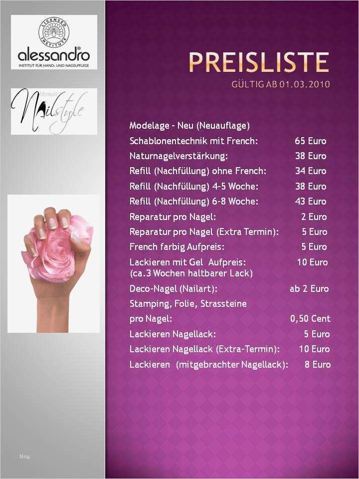 Preisliste Nagelstudio Vorlage Erstaunlich Nail Art Mit Gel