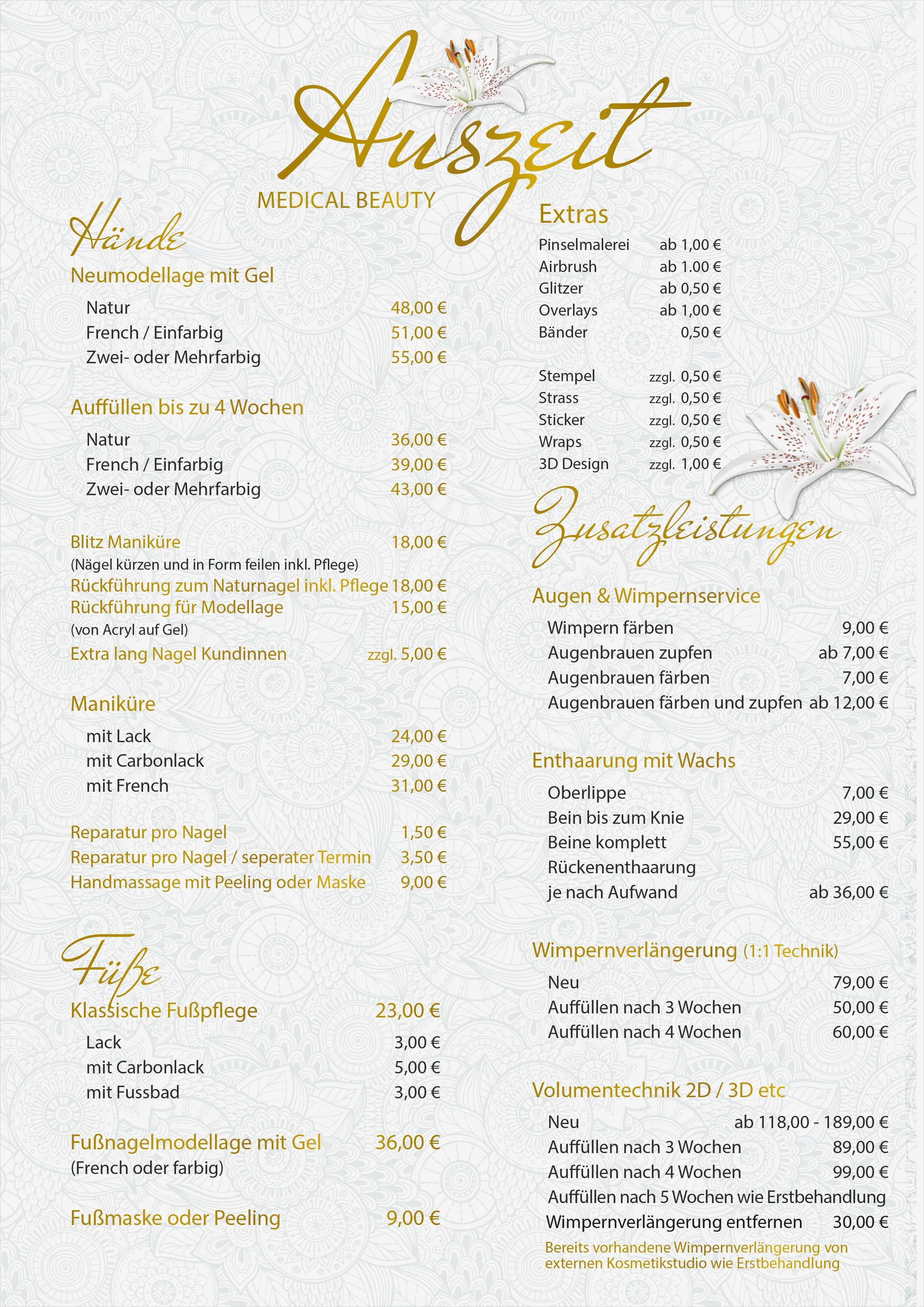 Preisliste Nagelstudio Vorlage Wunderbar Großartig Maniküre Geschenkgutschein Vorlage Fotos Entry