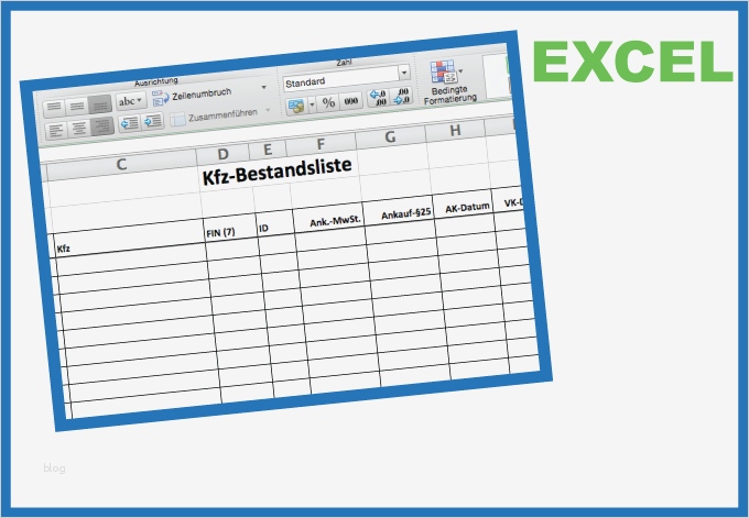 Preisschilder Vorlagen Bewundernswert Excel Vorlage Kfz Bestandsliste Autohandel