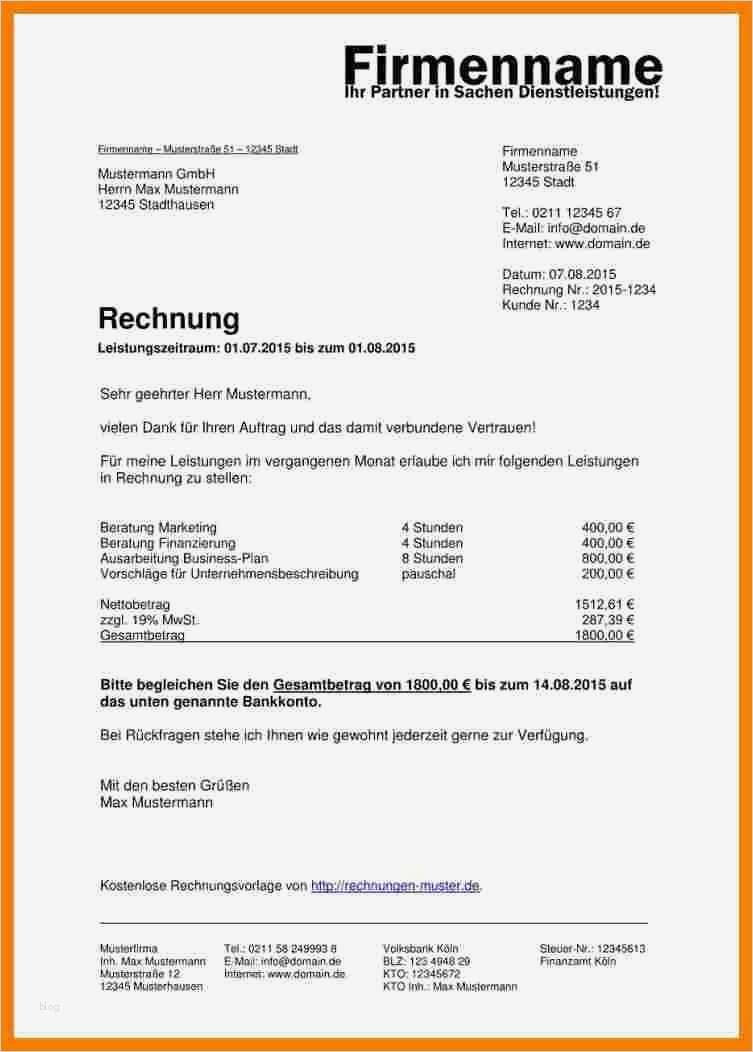Privat Rechnung Schreiben Vorlage Beste Privatrechnung Vorlage Privat Rechnung Erstellen