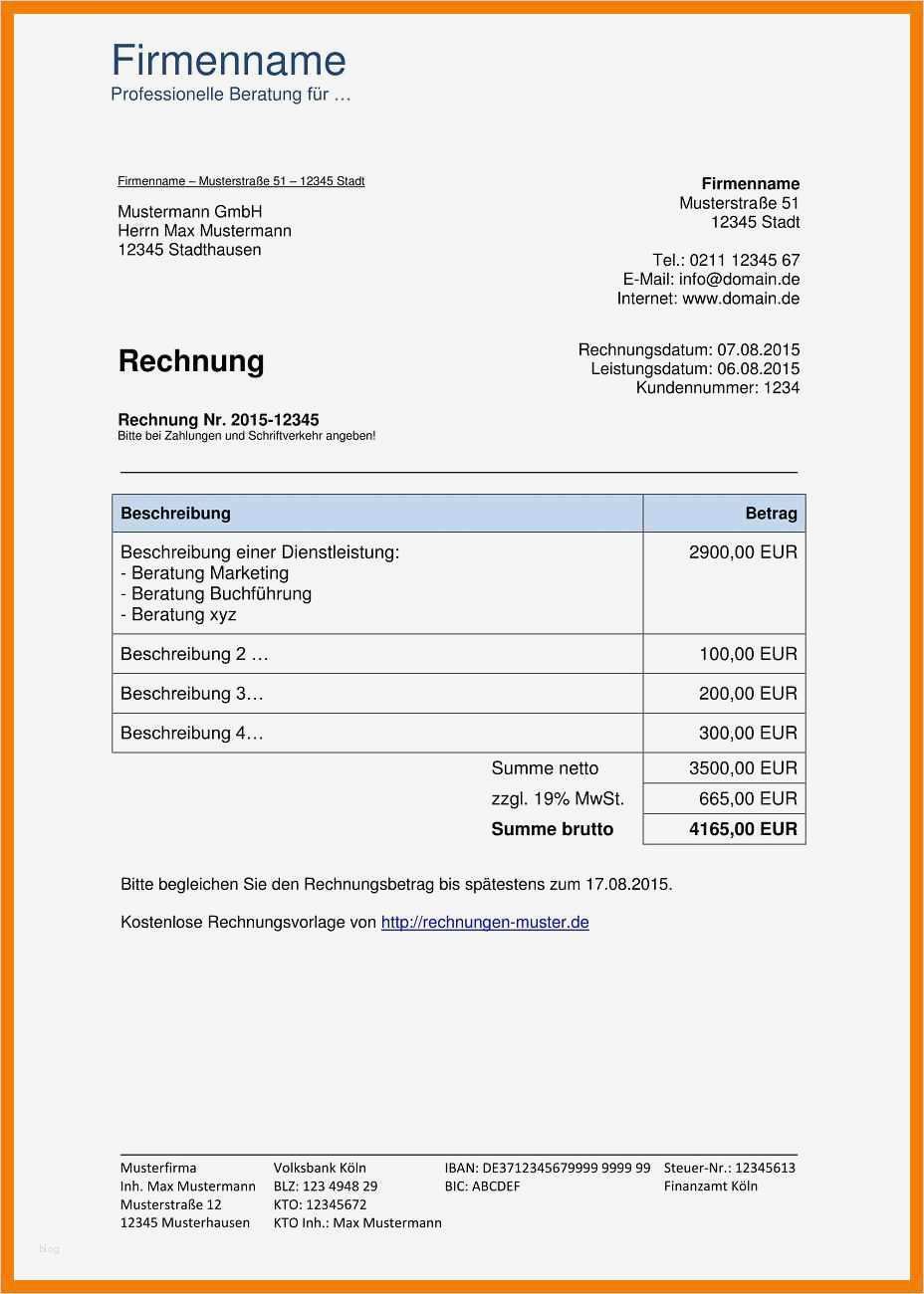 Private Krankenversicherung Rechnungen Einreichen Vorlage Fabelhaft 7 Muster Rechnung Schreiben