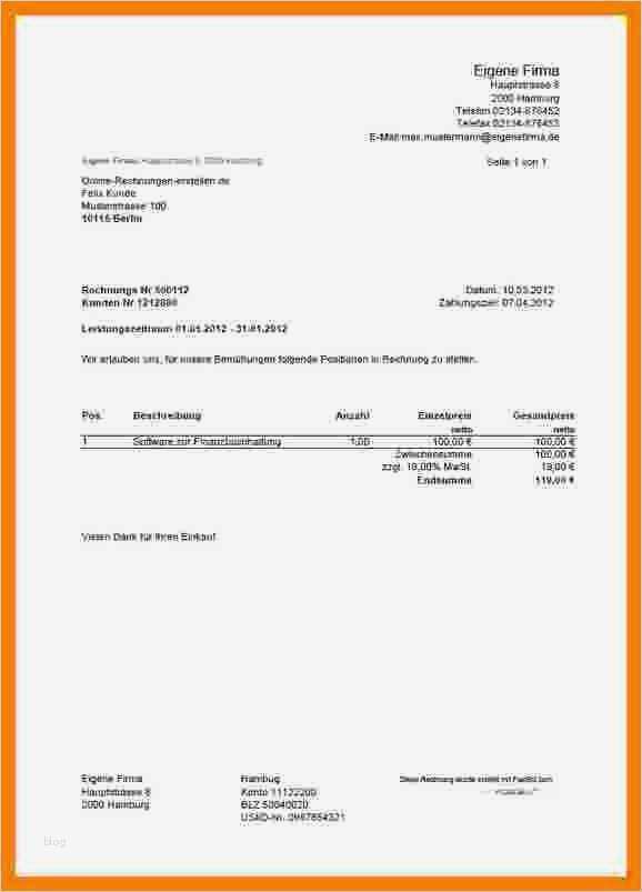 Privatperson Rechnung Vorlage Best Of 5 Rechnung Muster Privat