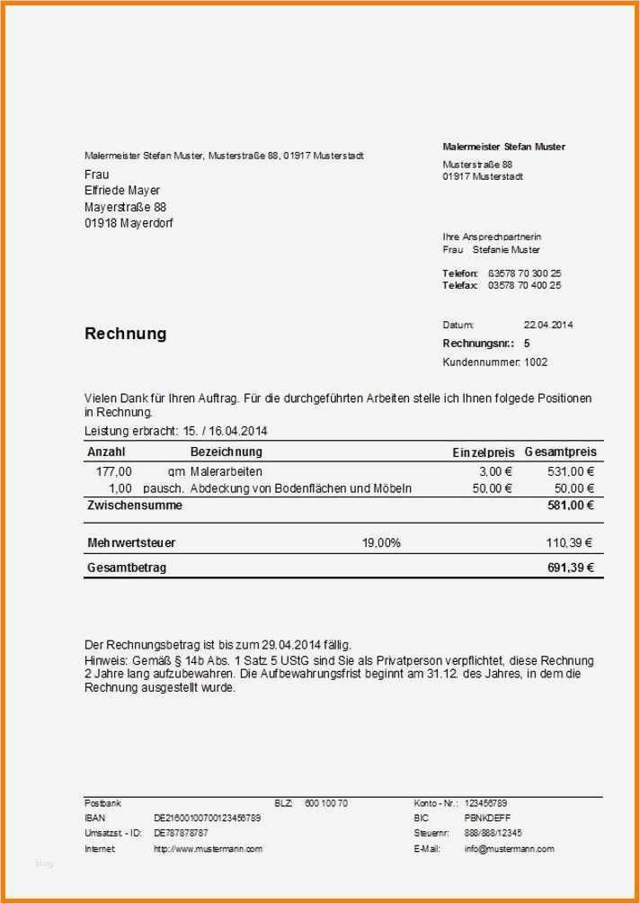 Privatperson Rechnung Vorlage Beste 13 Rechnung Als Privatperson