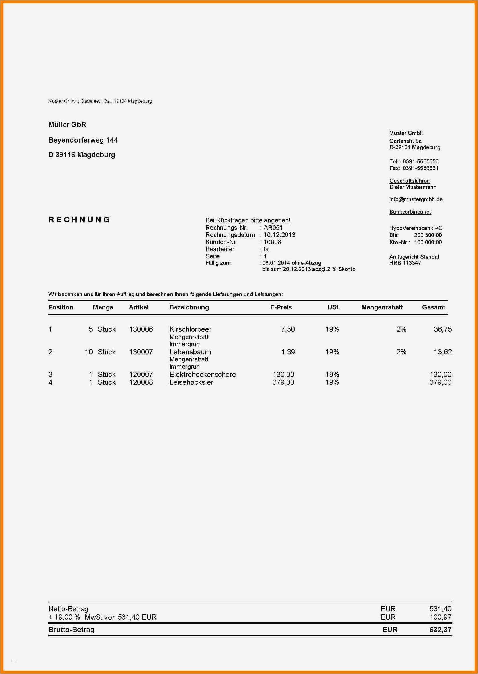 Privatperson Rechnung Vorlage Erstaunlich 12 Rechnung Privat