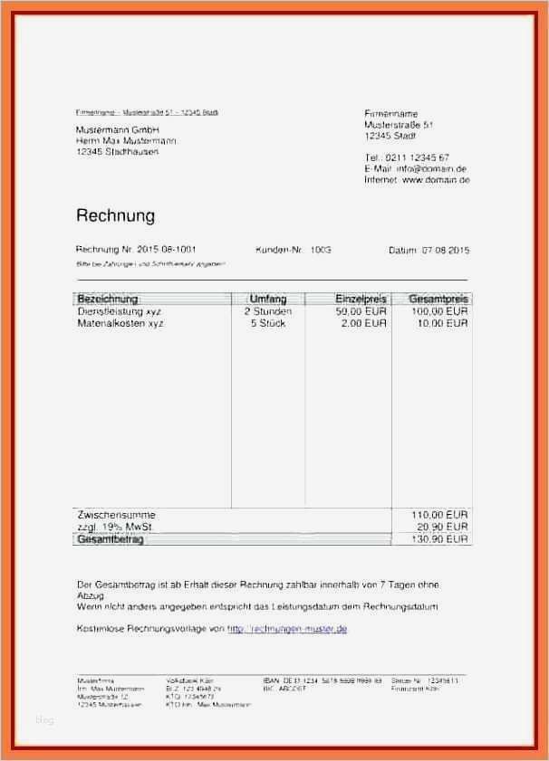 Privatperson Rechnung Vorlage Erstaunlich 51 Genial Rechnung Privatperson Vorlage Bilder