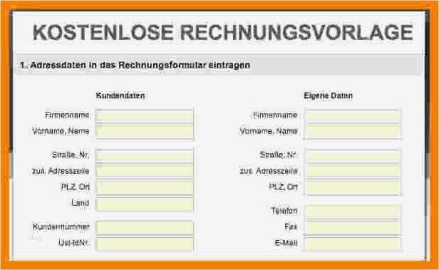 Privatperson Rechnung Vorlage Fabelhaft 10 Rechnung Vordruck