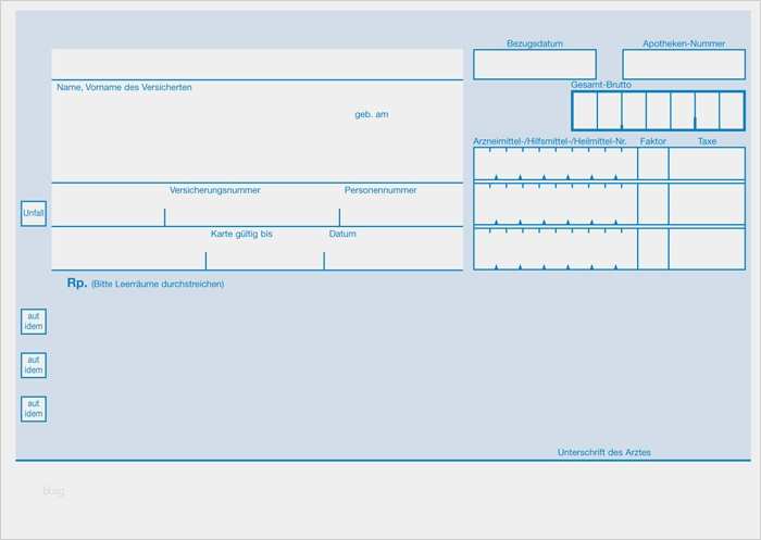 Privatrezept Vorlage Cool Blaue Pkv Rezepte