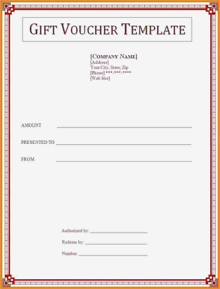 Beste Gutschein Vorlage Word Download Fotos Bilder für