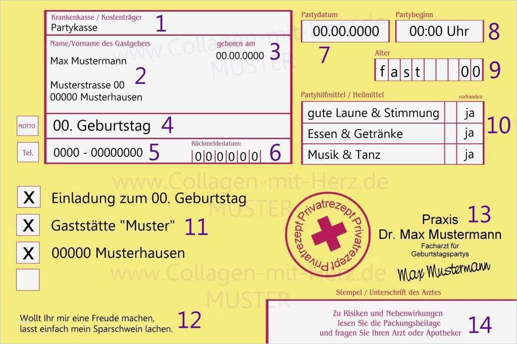 Privatrezept Vorlage Zum Ausdrucken Einzigartig 10 Privatrezept Privat Rezept Einladungskarten Einladung